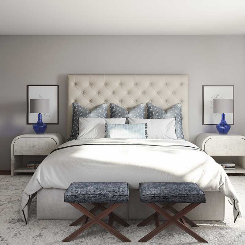 Classic, Coastal, Transitional Bedroom Design by Havenly Interior Designer Rachel
