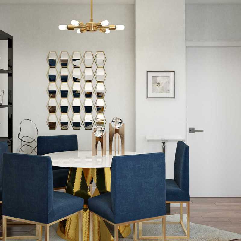 Contemporary, Glam, Minimal Living Room Design by Havenly Interior Designer Samantha