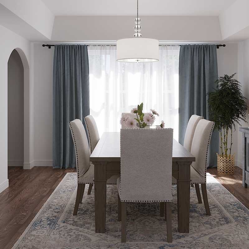 Classic, Coastal, Transitional Dining Room Design by Havenly Interior Designer Christine