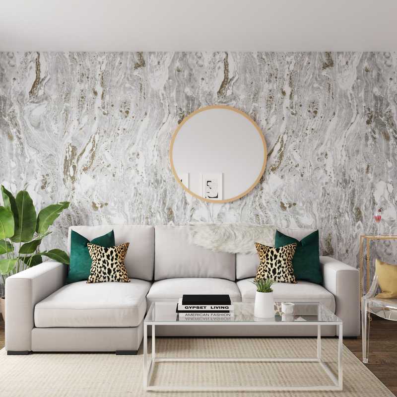 Modern, Glam Living Room Design by Havenly Interior Designer Chelsea