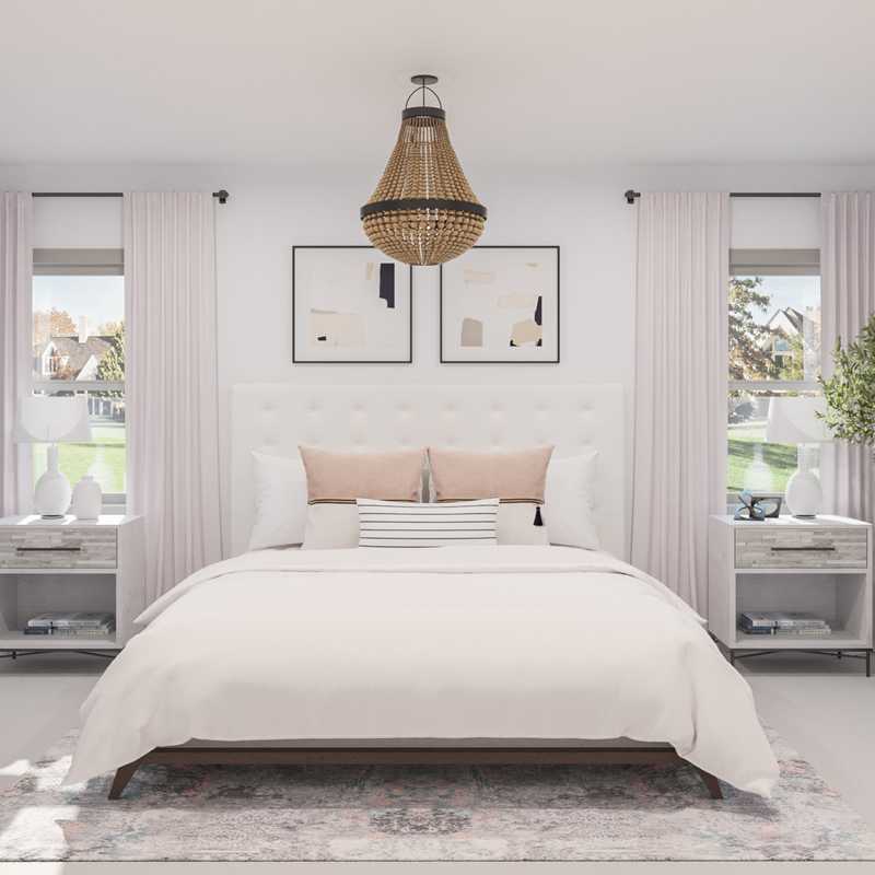 Coastal, Transitional Bedroom Design by Havenly Interior Designer Christy