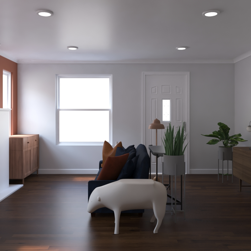 Eclectic, Midcentury Modern Living Room Design by Havenly Interior Designer B.