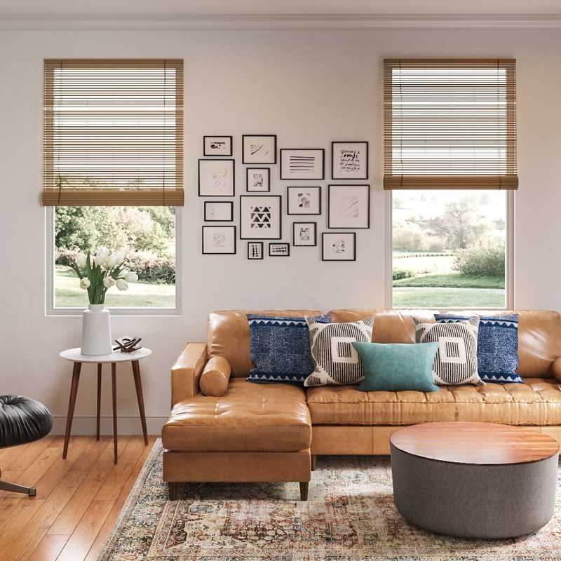 Modern, Midcentury Modern Living Room Design by Havenly Interior Designer Brianna