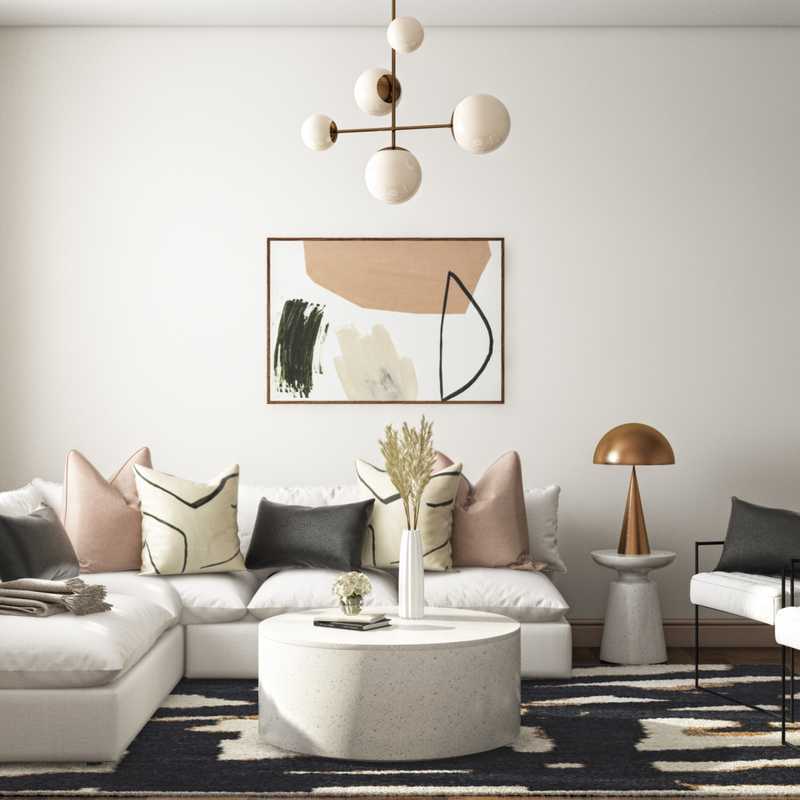 Scandinavian Living Room Design by Havenly Interior Designer Karen