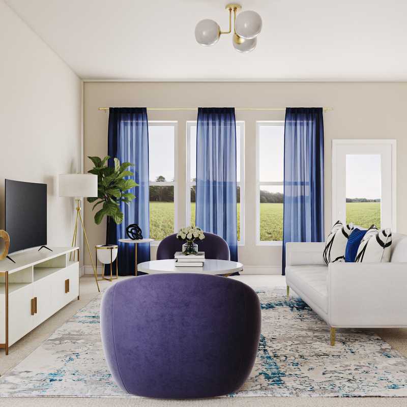 Modern, Glam Living Room Design by Havenly Interior Designer Abi