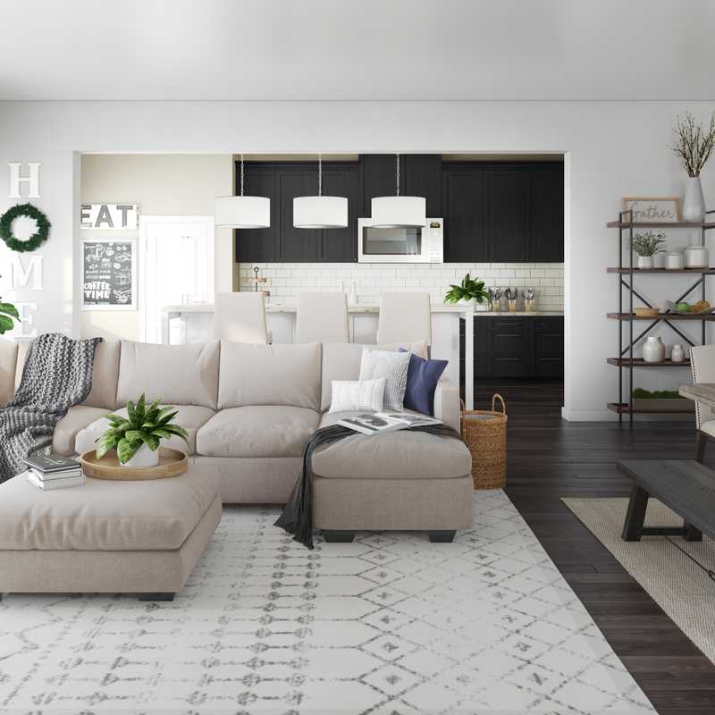 Modern, Farmhouse Living Room Design by Havenly Interior Designer Laura