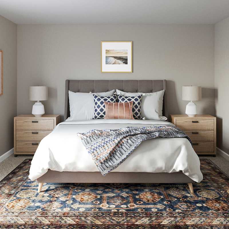 Bohemian, Midcentury Modern Bedroom Design by Havenly Interior Designer Brooke