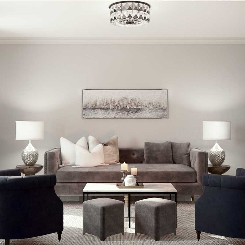 Contemporary, Glam Living Room Design by Havenly Interior Designer Stacy