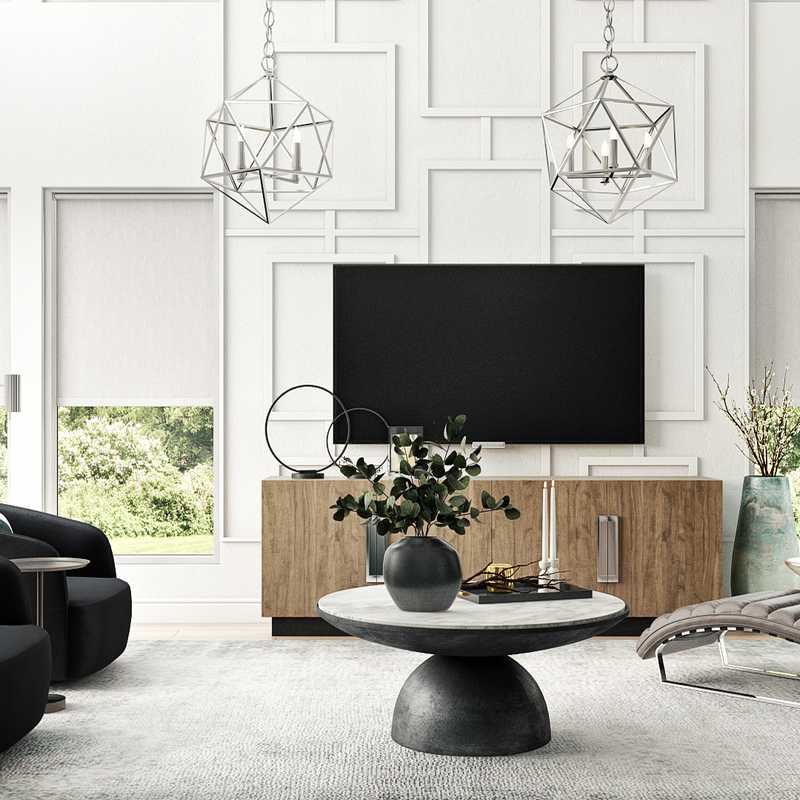 Contemporary, Modern Living Room Design by Havenly Interior Designer Karen