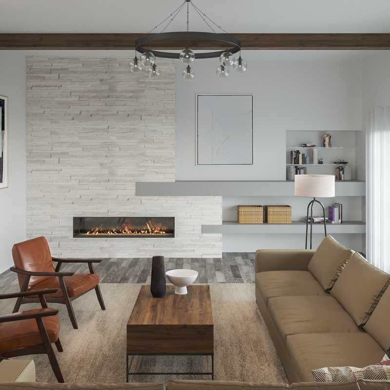 Modern, Rustic, Minimal Living Room Design by Havenly Interior Designer Erin