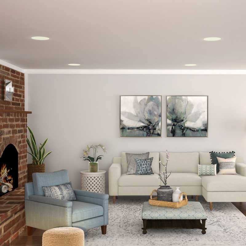 Classic, Farmhouse, Transitional Living Room Design by Havenly Interior Designer Fendy
