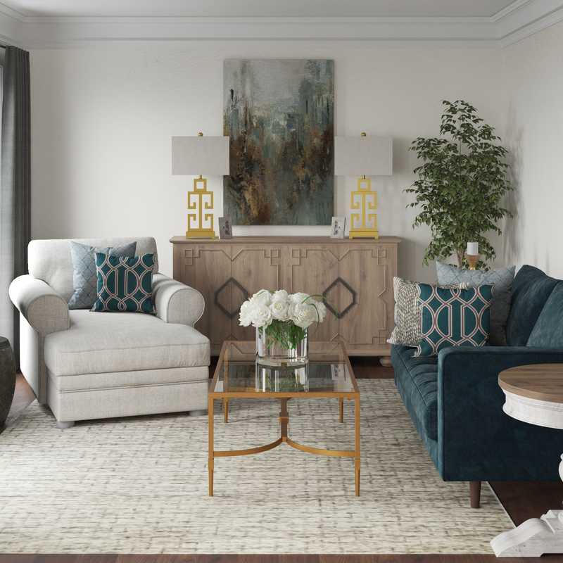 Contemporary, Transitional Living Room Design by Havenly Interior Designer Jonica