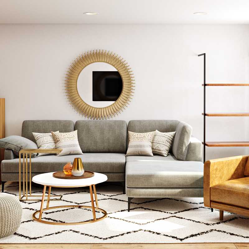 Midcentury Modern Living Room Design by Havenly Interior Designer Kyla