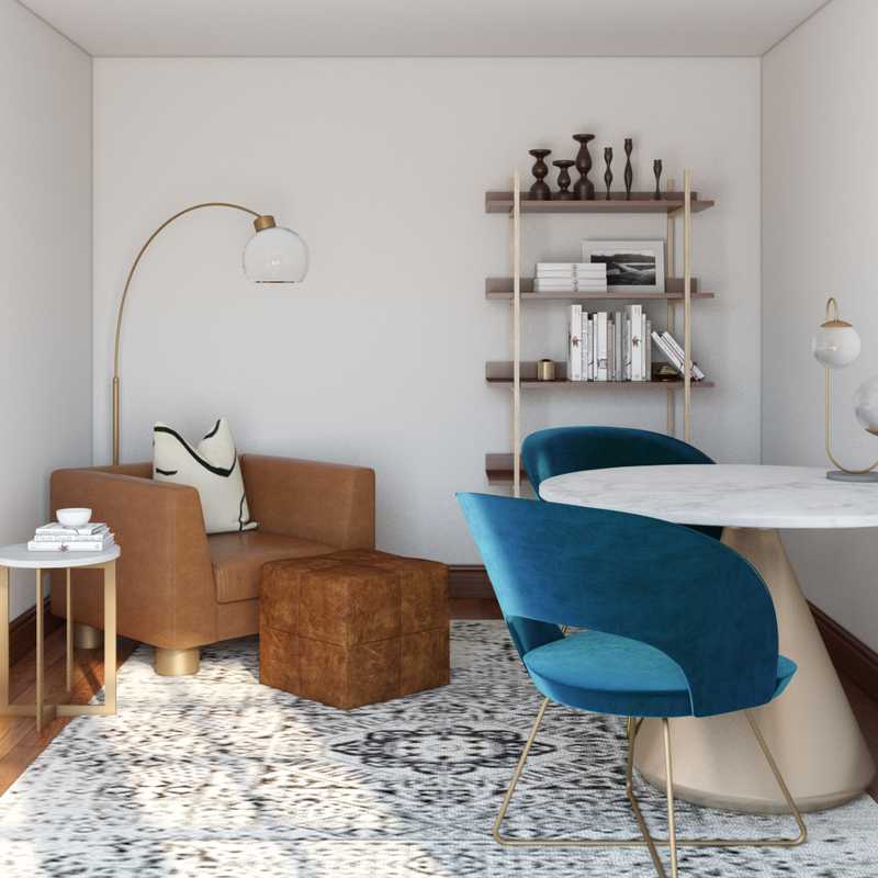 Modern, Glam, Minimal Office Design by Havenly Interior Designer Andrea