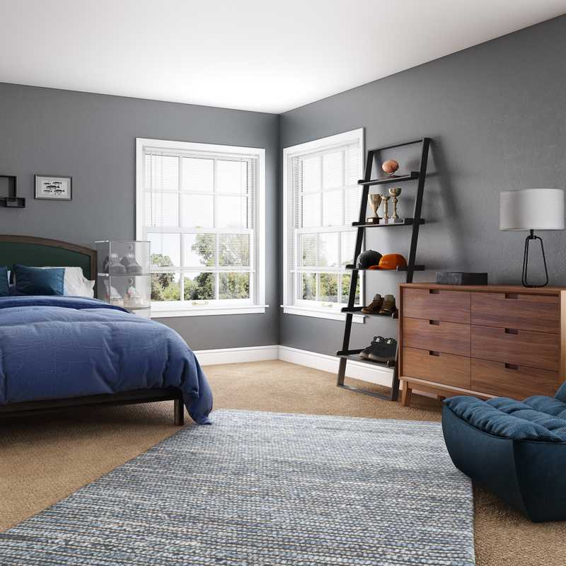 Contemporary, Modern, Midcentury Modern Bedroom Design by Havenly Interior Designer Lauren