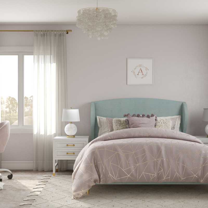 Modern, Preppy Bedroom Design by Havenly Interior Designer Fendy