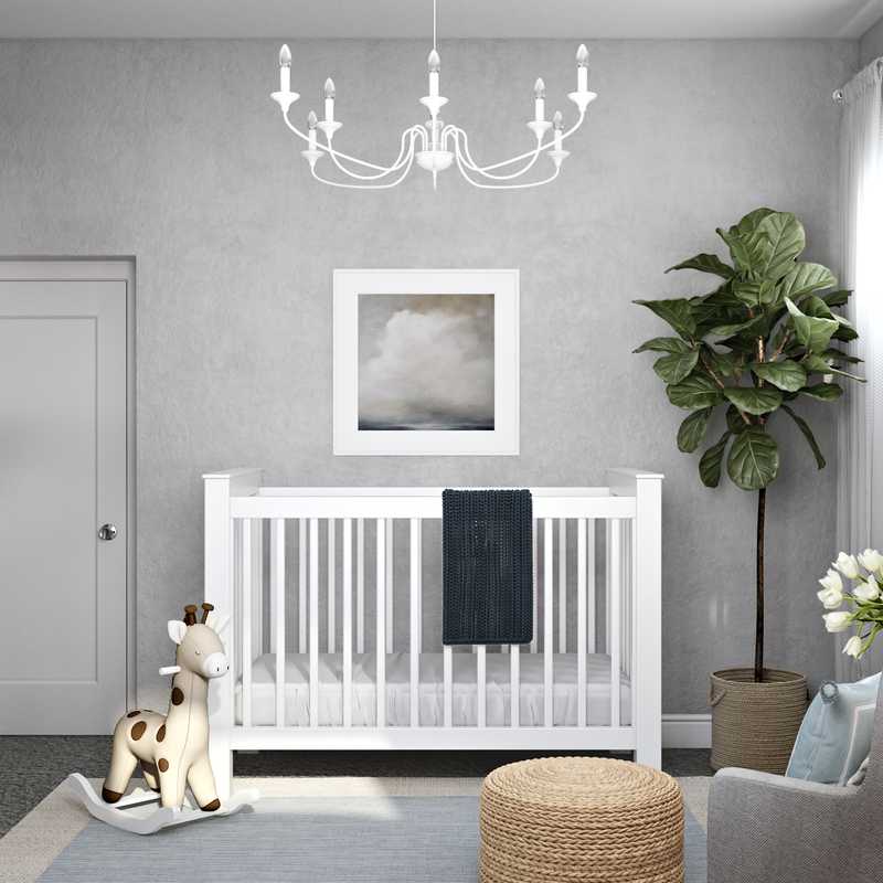 Classic, Coastal Nursery Design by Havenly Interior Designer Autumn