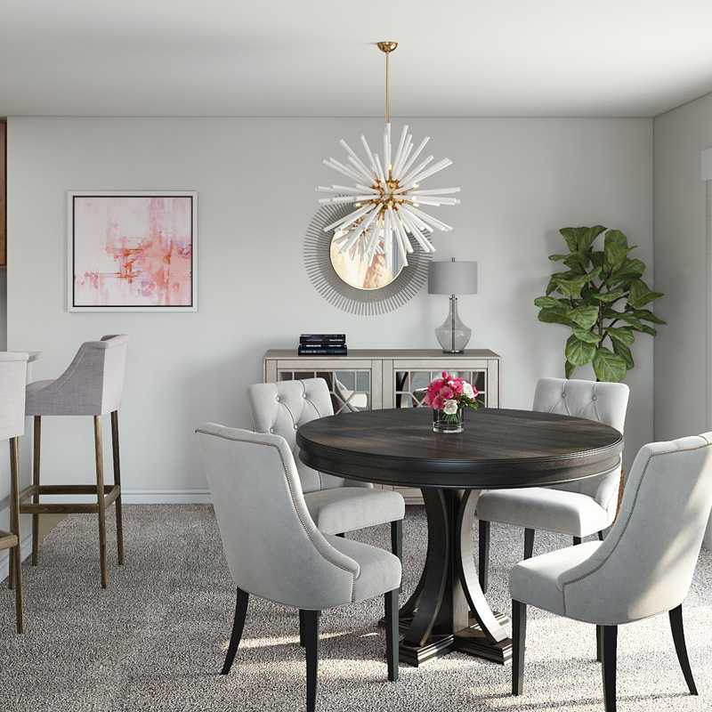 Classic, Glam Dining Room Design by Havenly Interior Designer Libby