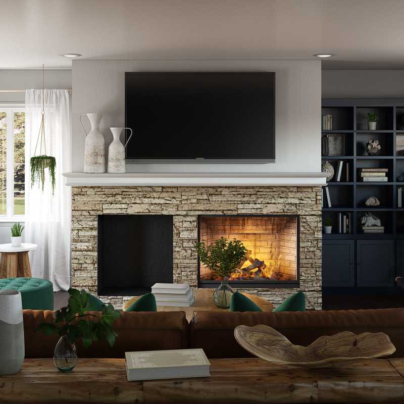 Eclectic, Bohemian Living Room Design by Havenly Interior Designer Dallas