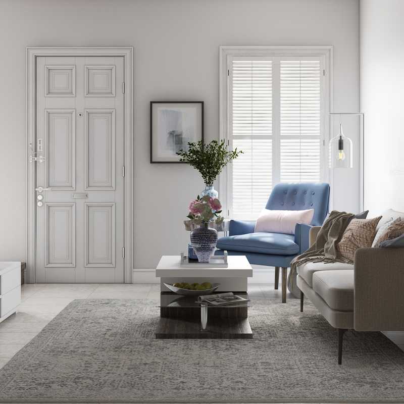 Bohemian, Glam Living Room Design by Havenly Interior Designer Natalie