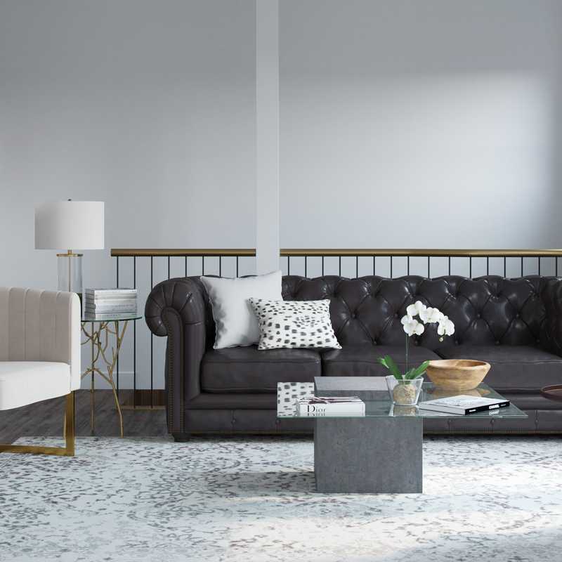 Contemporary, Modern Living Room Design by Havenly Interior Designer Emilee
