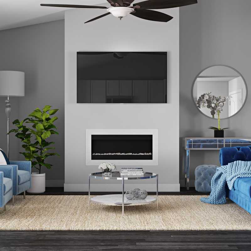 Glam Living Room Design by Havenly Interior Designer Veridiana
