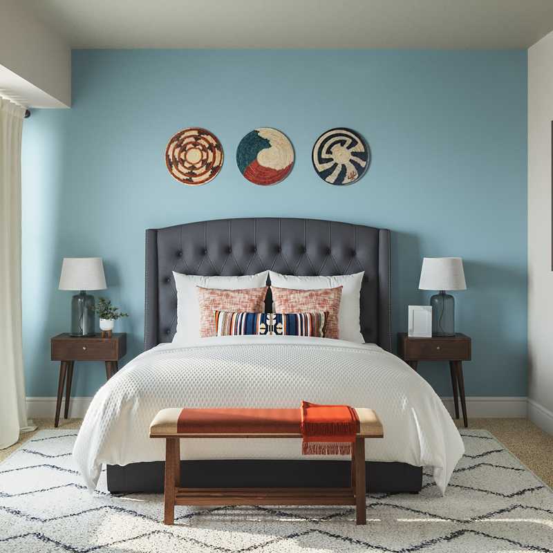 Bohemian, Rustic Bedroom Design by Havenly Interior Designer Fendy