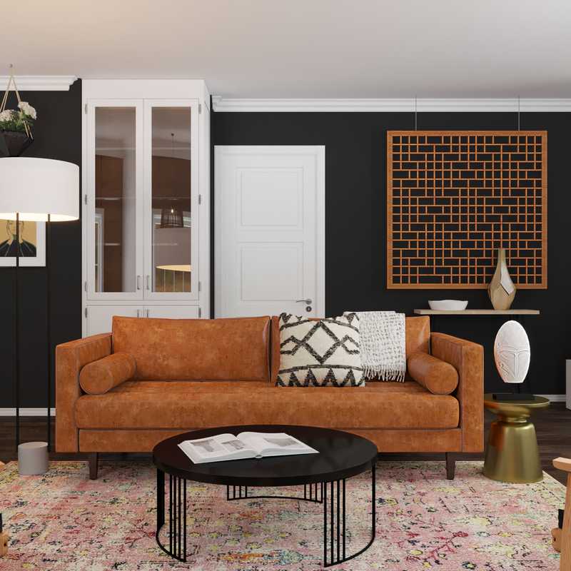 Eclectic, Bohemian Living Room Design by Havenly Interior Designer Leslie