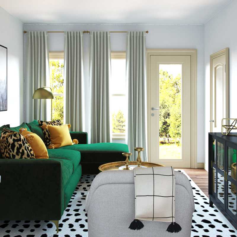 Modern, Glam Living Room Design by Havenly Interior Designer Amy