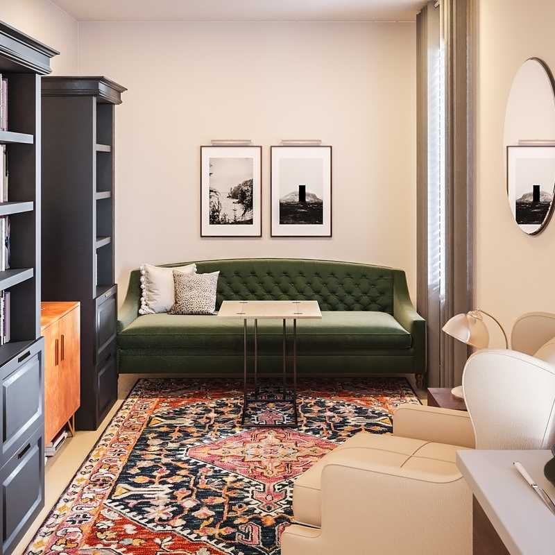 Eclectic, Bohemian Living Room Design by Havenly Interior Designer Kasee