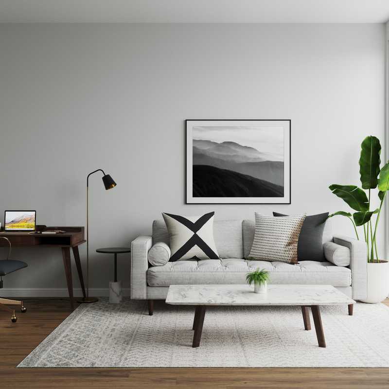 Midcentury Modern, Minimal Living Room Design by Havenly Interior Designer Cathrine