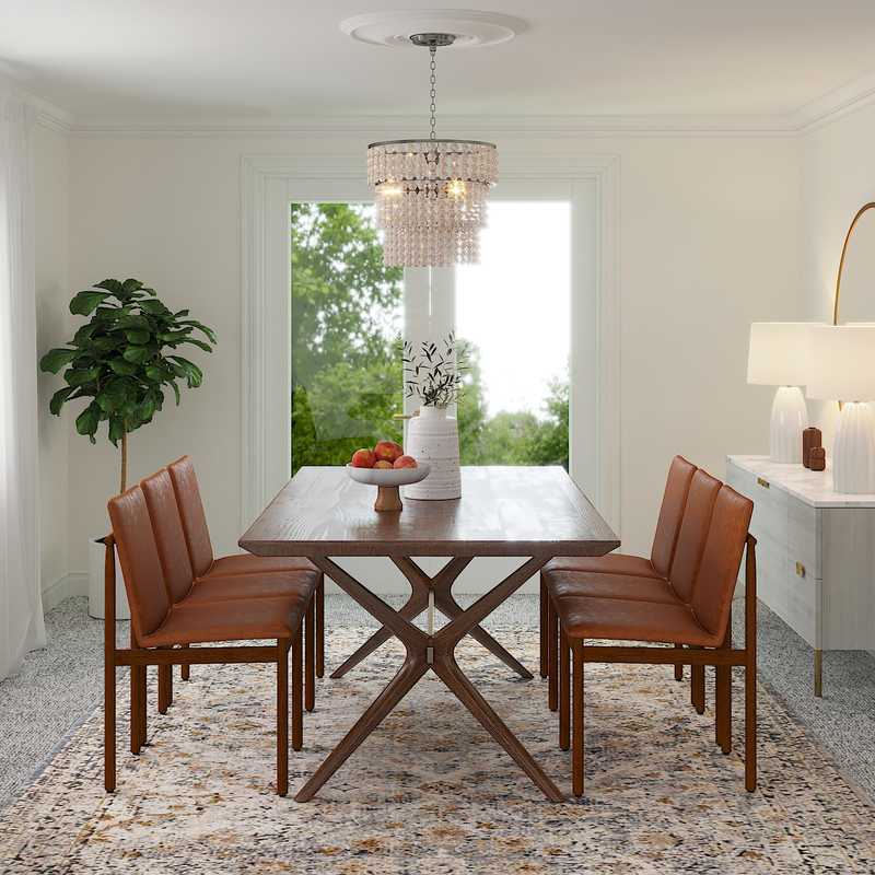 Modern, Transitional, Midcentury Modern, Scandinavian Dining Room Design by Havenly Interior Designer Stacy