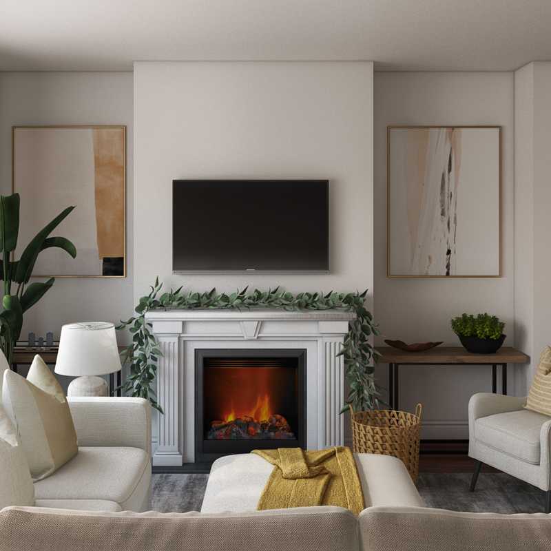 Farmhouse Living Room Design by Havenly Interior Designer Marty