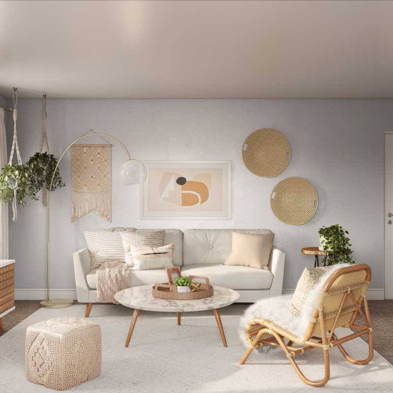 Bohemian Living Room Design by Havenly Interior Designer Karen