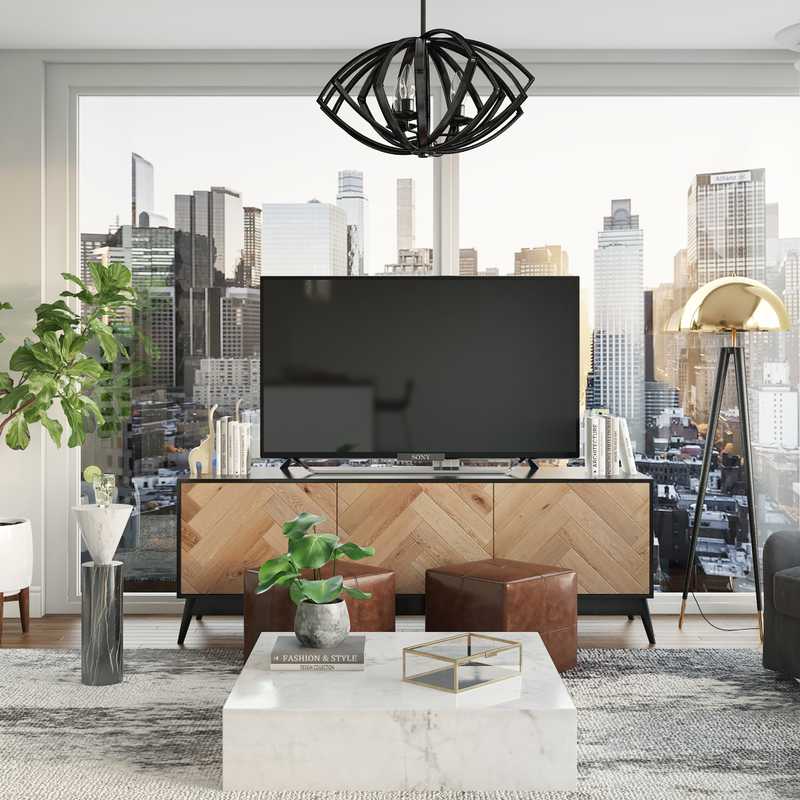 Modern, Glam, Minimal Living Room Design by Havenly Interior Designer Pradnya