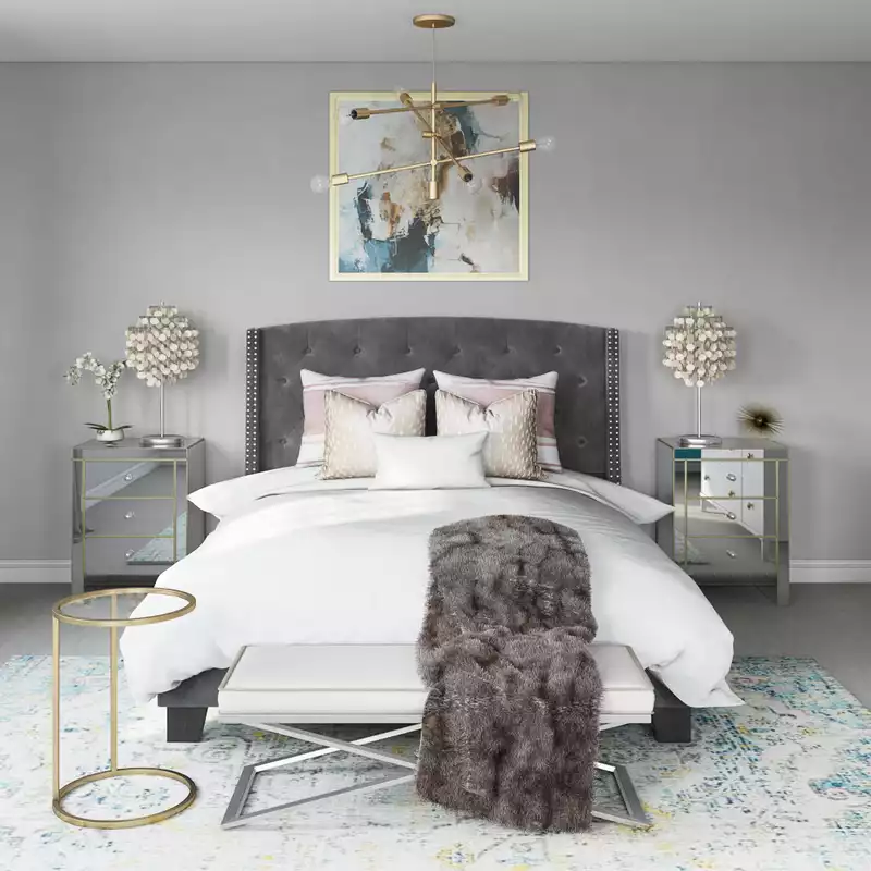 Modern, Glam Bedroom Design by Havenly Interior Designer Victoria