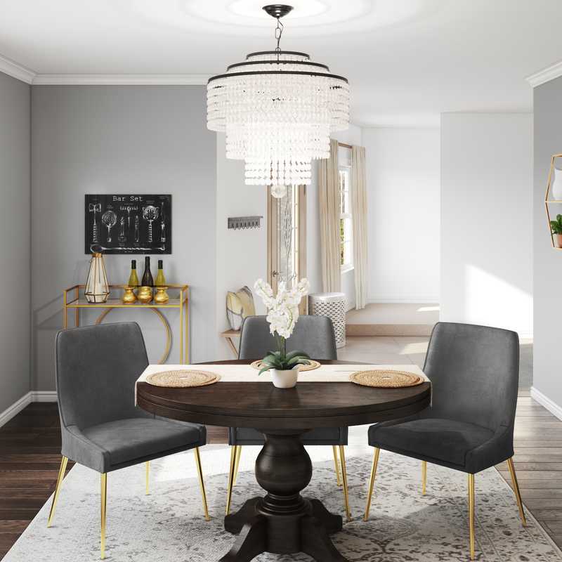 Glam Dining Room Design by Havenly Interior Designer Chelsea
