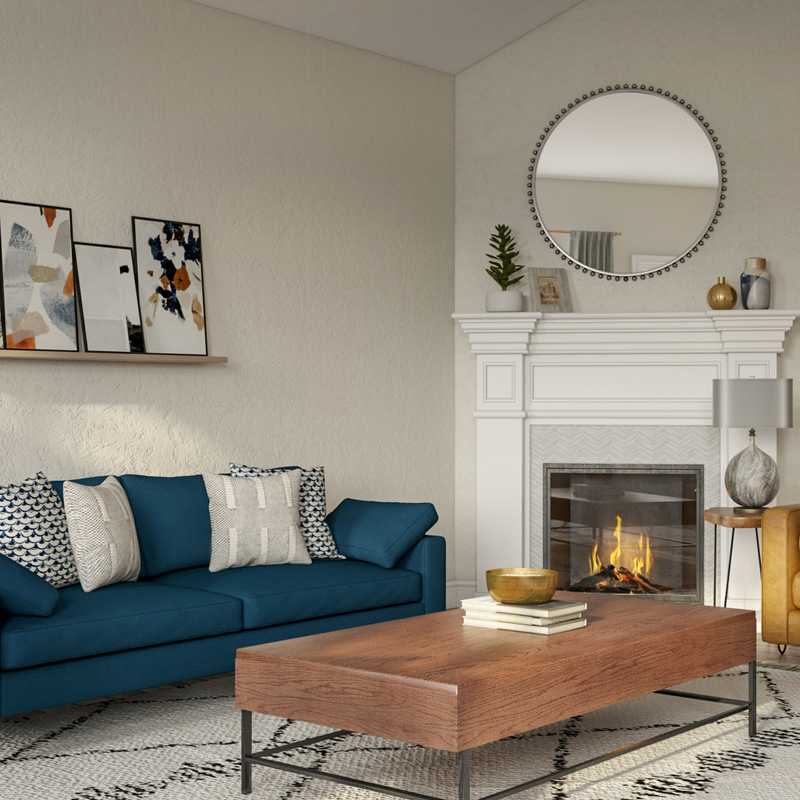 Eclectic, Midcentury Modern Living Room Design by Havenly Interior Designer Shauna