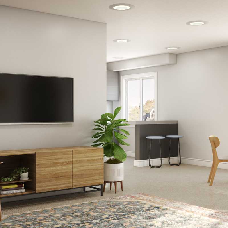 Eclectic, Midcentury Modern Living Room Design by Havenly Interior Designer Madison