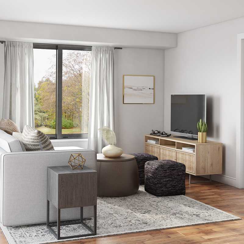 Modern, Transitional Living Room Design by Havenly Interior Designer Brenna