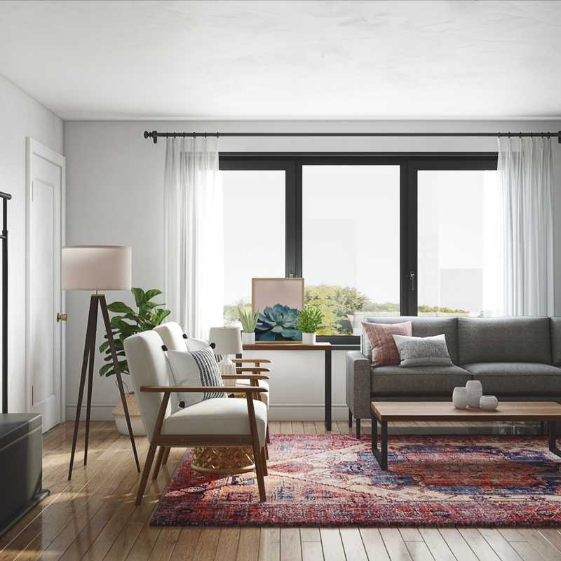 Modern, Transitional Living Room Design by Havenly Interior Designer Michelle