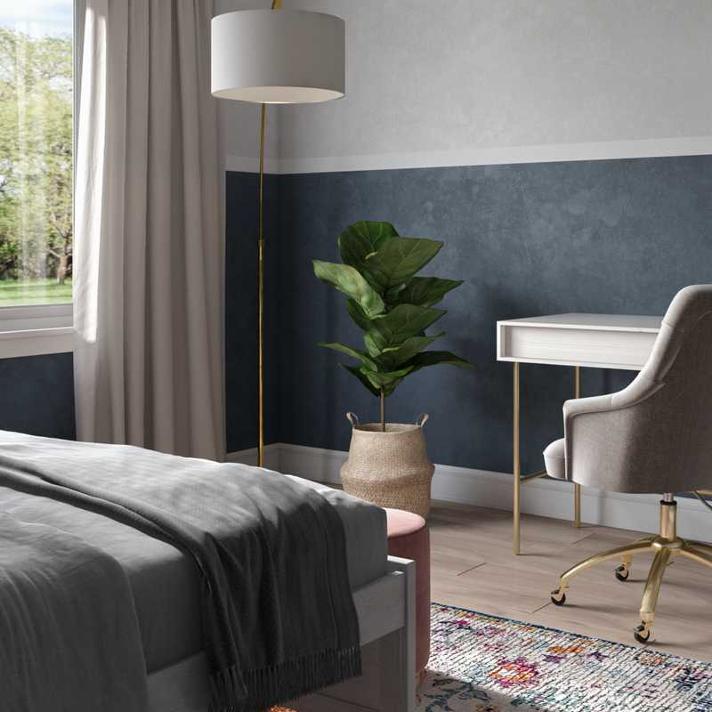 Modern, Eclectic, Glam, Global Bedroom Design by Havenly Interior Designer Lilly
