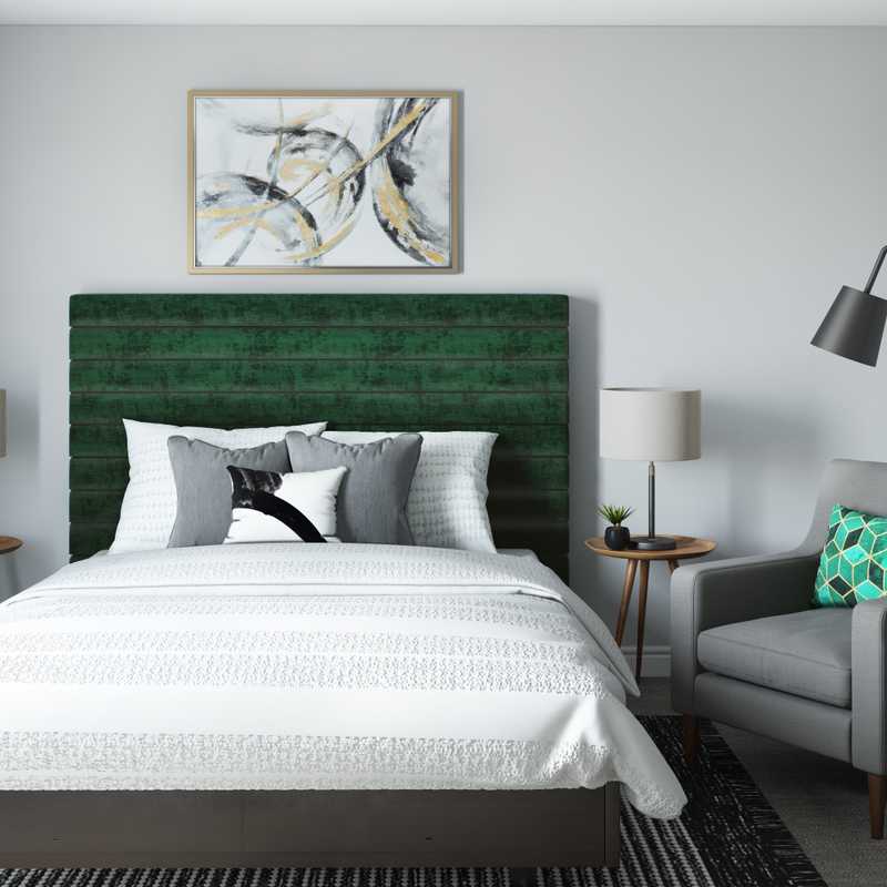 Contemporary, Midcentury Modern Bedroom Design by Havenly Interior Designer Isabella