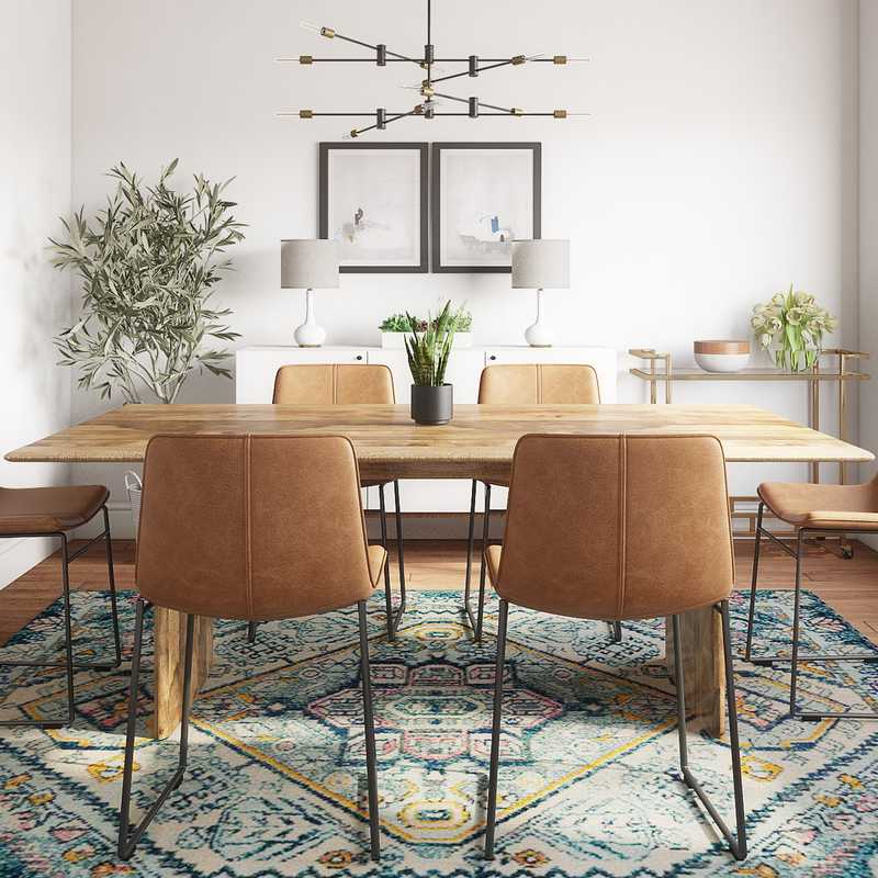 Modern, Bohemian Dining Room Design by Havenly Interior Designer Teresa