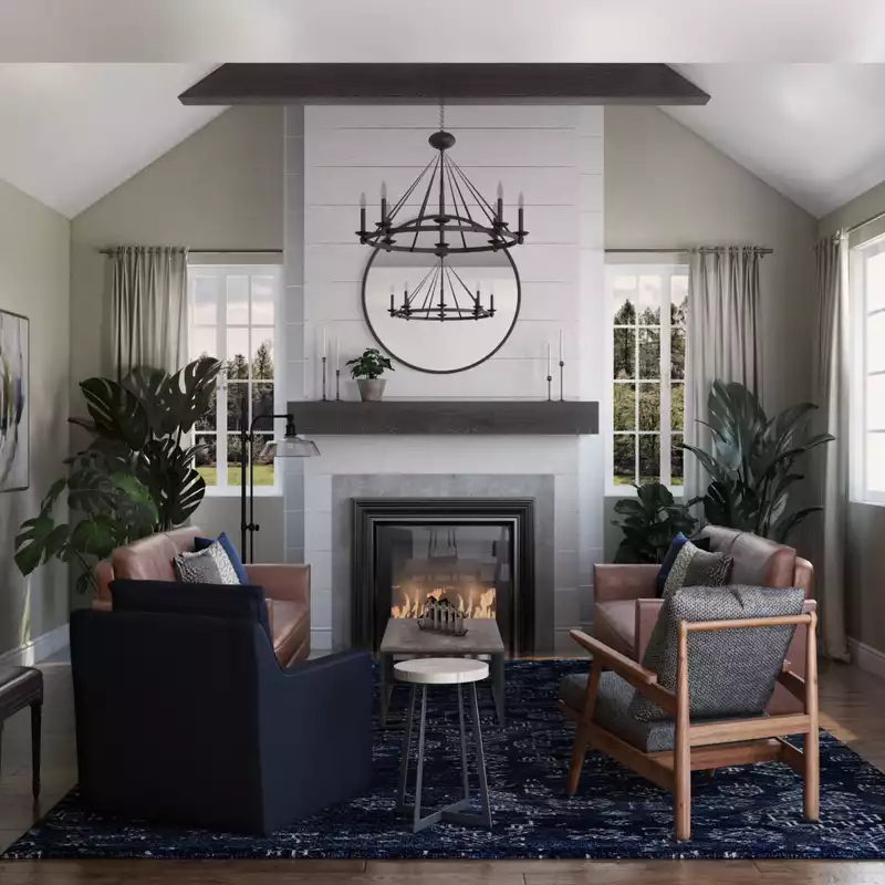 Farmhouse, Transitional Living Room Design by Havenly Interior Designer Stacy