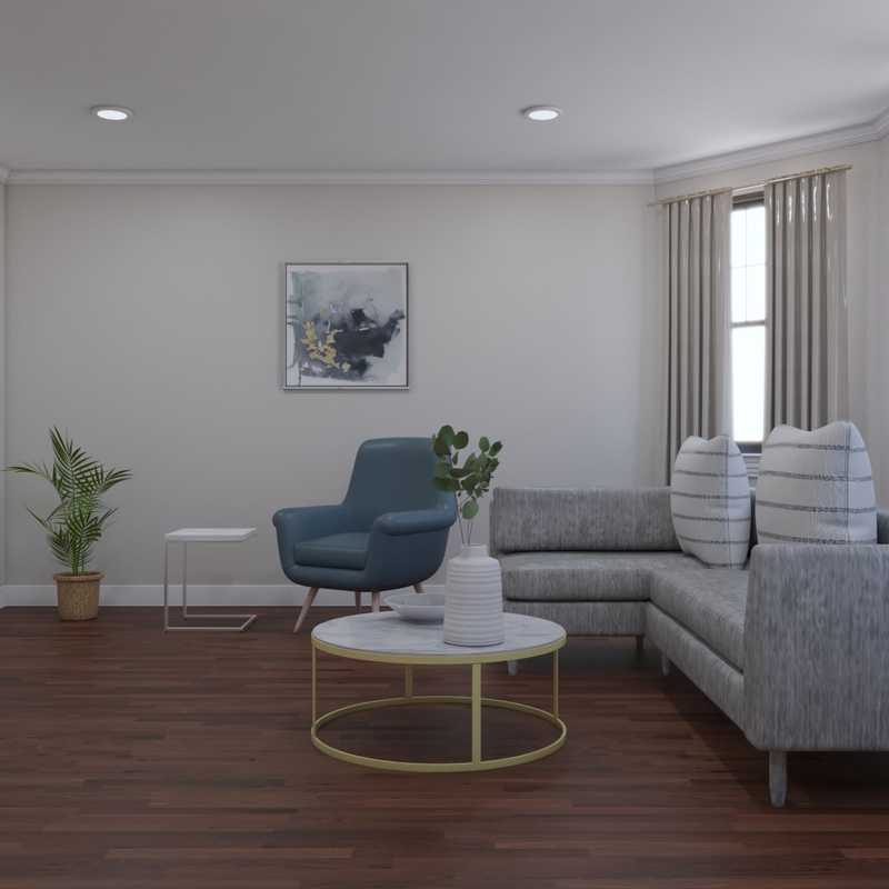 Modern, Eclectic, Bohemian, Coastal, Preppy Living Room Design by Havenly Interior Designer Crystal