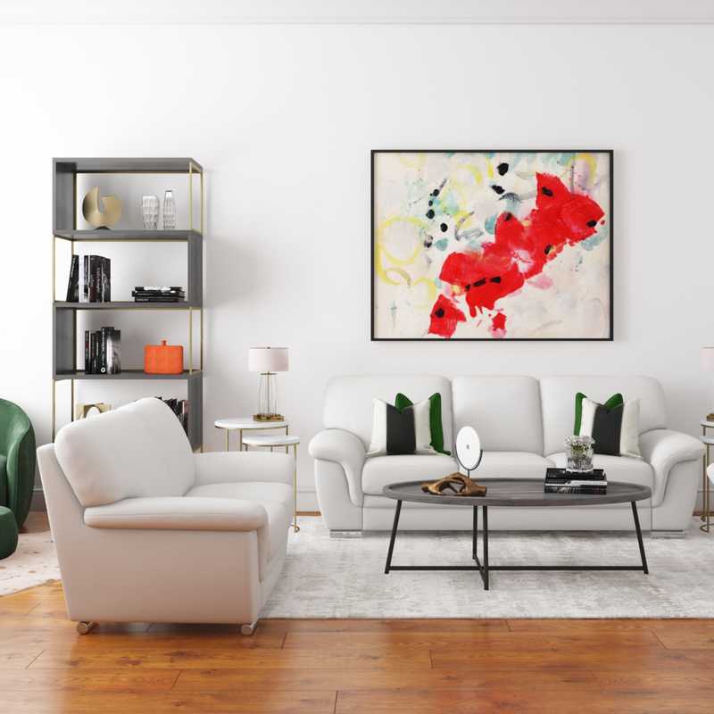 Modern, Classic Living Room Design by Havenly Interior Designer Kacey