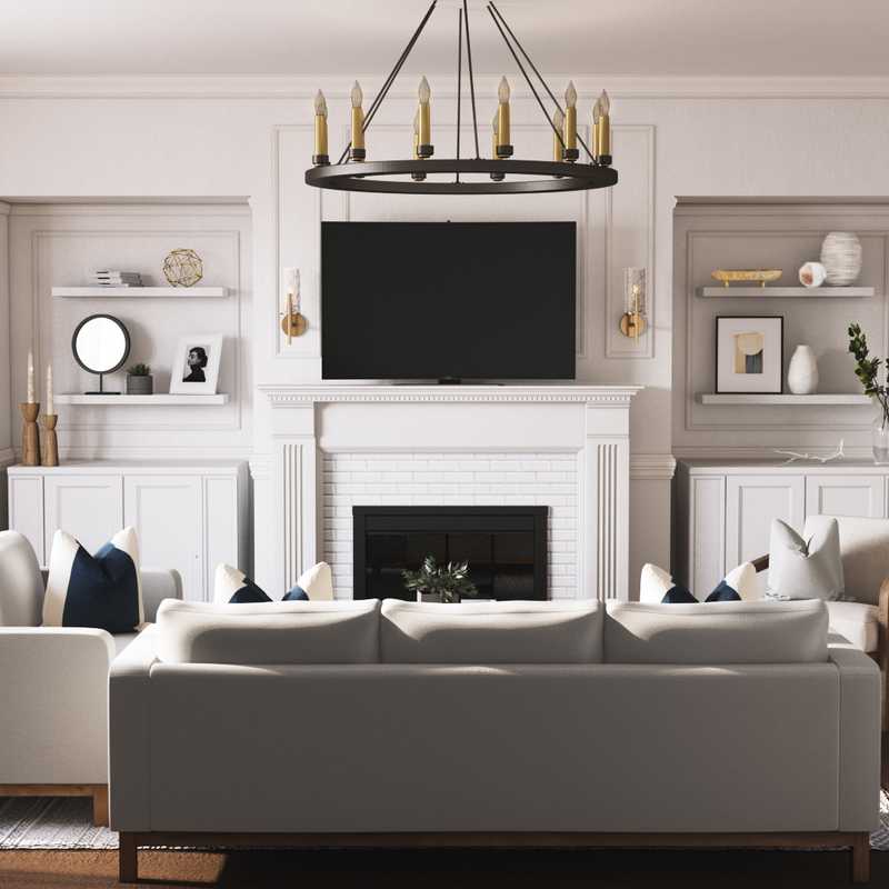 Classic, Coastal Living Room Design by Havenly Interior Designer Sara