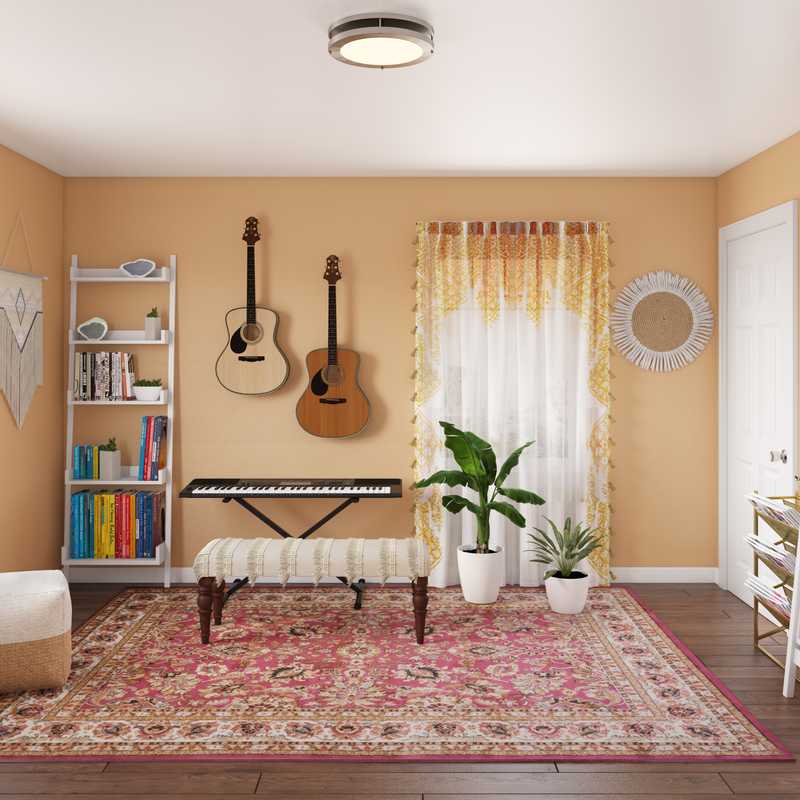 Classic, Bohemian Office Design by Havenly Interior Designer Alicia