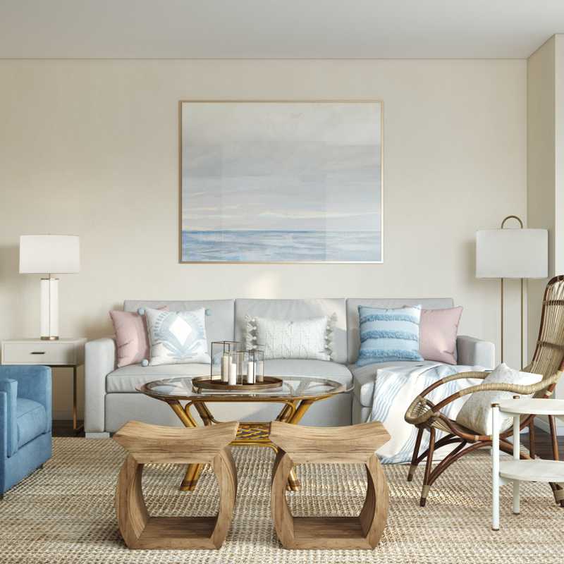 Coastal Living Room Design by Havenly Interior Designer Aubrey